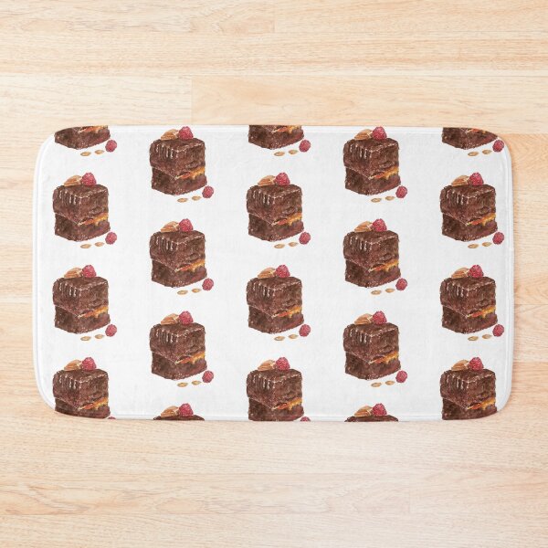 Item preview, Watercolor Brownie With Caramel & Raspberries designed and sold by daphsam.