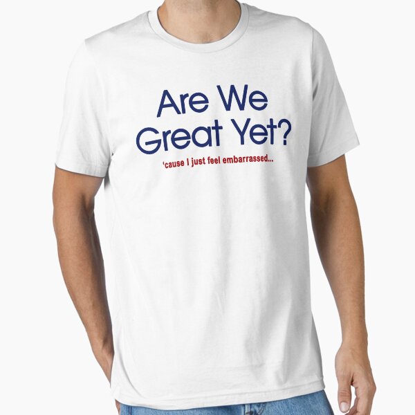 Vista previa del artículo con la obra «¿Ya somos grandes? Porque me siento avergonzado - Anti Trump», diseñado y vendido por Inside Out Designs.