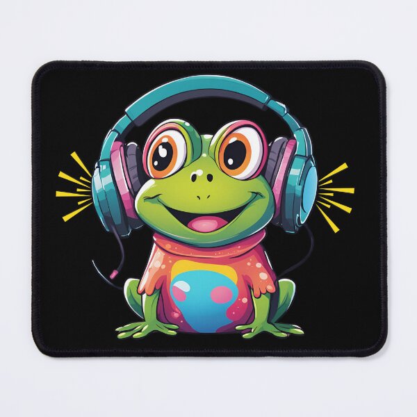 Item preview, Frog with Headphone designed and sold by Bawek85Designs.