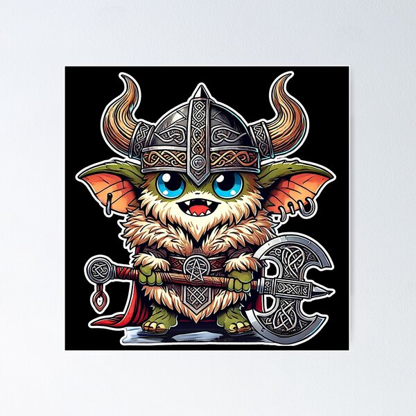 Item preview, Gremlin Viking Kawaii divertido e impresionante designed and sold by lAnJefurtifeu.