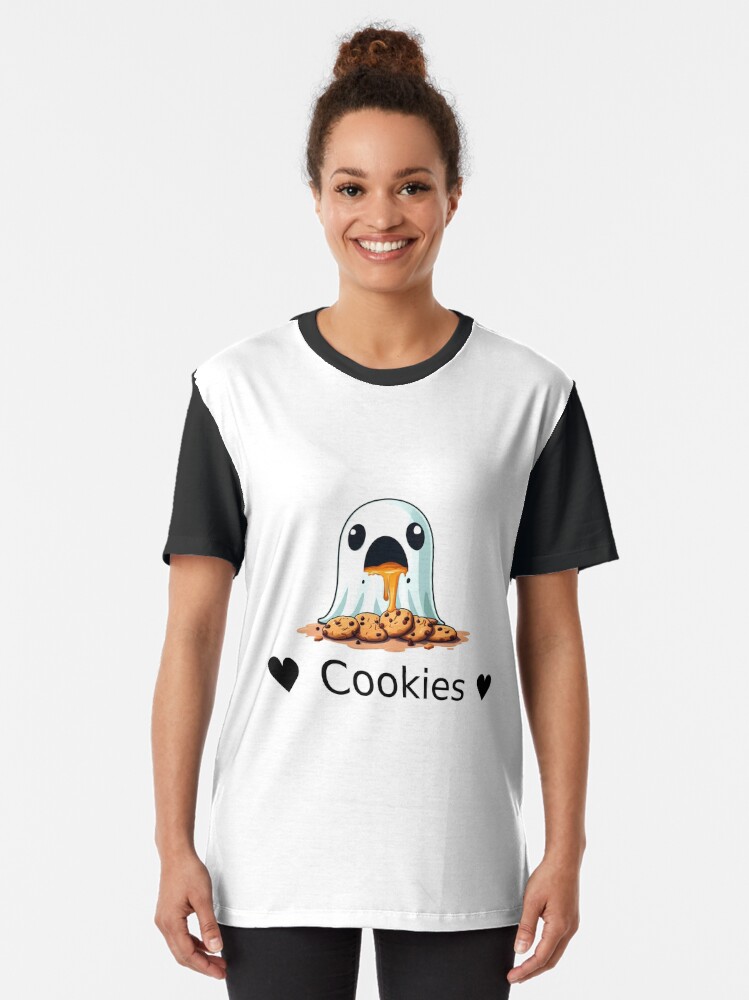 Thumbnail 2 von 5, Grafik T-Shirt, Geist liebt Kekse - Keksliebe designt und verkauft von Fluffy-Cat-de.