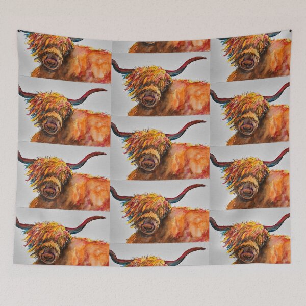 Item preview, Highland Coo sketch from Scotland designed and sold by DeborahFox.