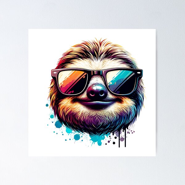 Item preview, Watercolor Cool Sloth designed and sold by ChaosReigns91.