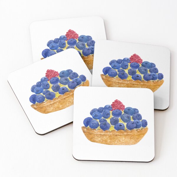Item preview, Watercolor Lemon Blueberry Tart designed and sold by daphsam.