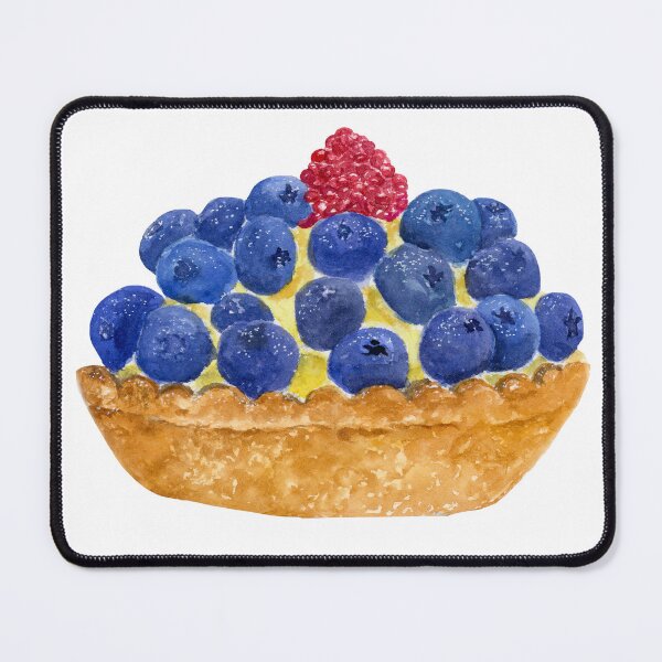 Item preview, Watercolor Lemon Blueberry Tart designed and sold by daphsam.