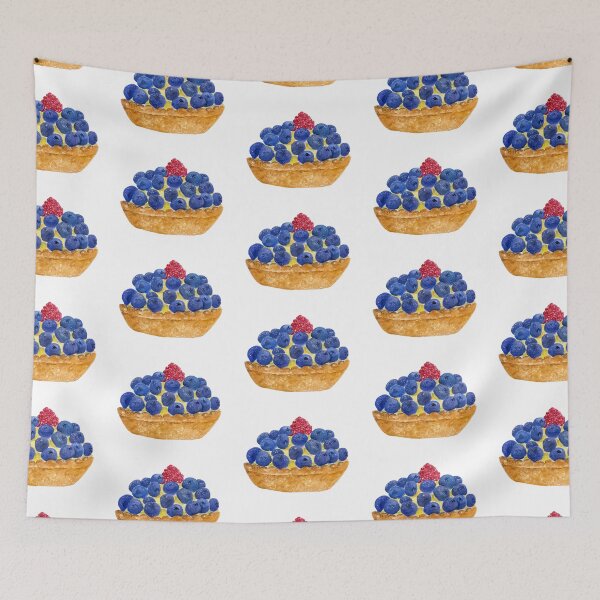 Item preview, Watercolor Lemon Blueberry Tart designed and sold by daphsam.