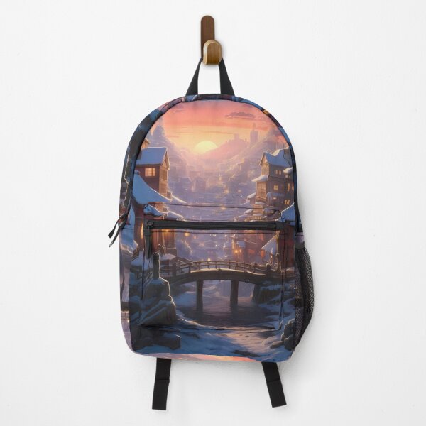 Item preview, Kyoto Enchanted Winter Nights Cozy Glimpse Dreamy Towns designed and sold by ART ATTACK ZONE.