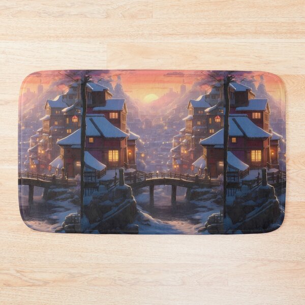 Item preview, Kyoto Enchanted Winter Nights Cozy Glimpse Dreamy Towns  designed and sold by ART ATTACK ZONE.