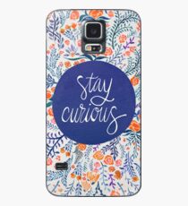 Stay Curious – Navy & Coral Hülle & Klebefolie für Samsung Galaxy