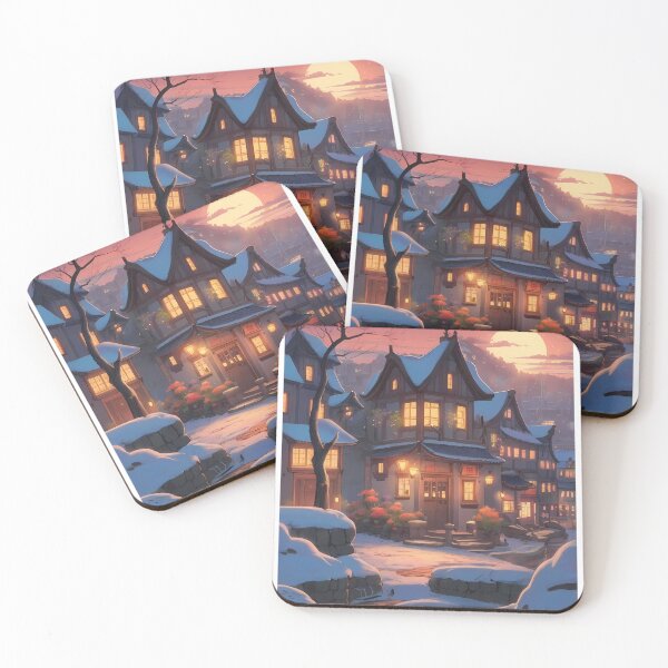 Item preview, Osaka Enchanted Winter Nights Cozy Glimpse Dreamy Towns  designed and sold by ART ATTACK ZONE.