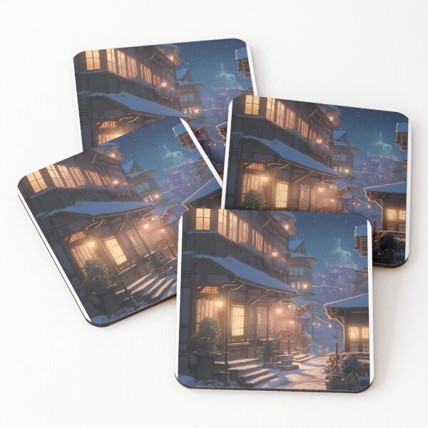 Item preview, Hiroshima Enchanted Winter Nights Cozy Glimpse Dreamy Towns  designed and sold by ART ATTACK ZONE.