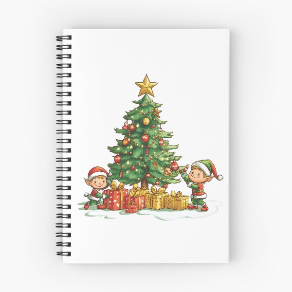 Item preview, Los elfos ponen regalos debajo del árbol de Navidad para que todos tengan una feliz Navidad. designed and sold by All43.
