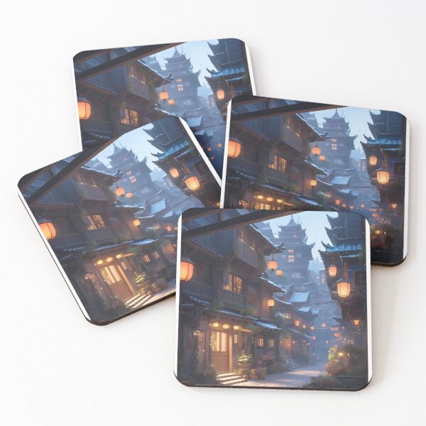 Item preview, Fukuoka Enchanted Winter Nights Cozy Glimpse Dreamy Towns  designed and sold by ART ATTACK ZONE.
