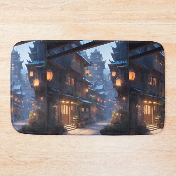 Item preview, Fukuoka Enchanted Winter Nights Cozy Glimpse Dreamy Towns  designed and sold by ART ATTACK ZONE.