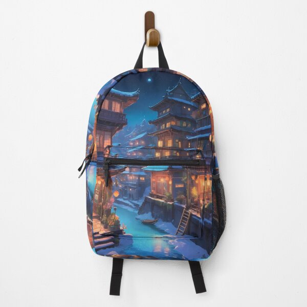 Item preview, Kobe Enchanted Winter Nights Cozy Glimpse Dreamy Towns designed and sold by ART ATTACK ZONE.