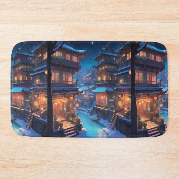Item preview, Kobe Enchanted Winter Nights Cozy Glimpse Dreamy Towns  designed and sold by ART ATTACK ZONE.