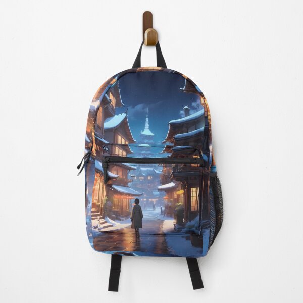 Item preview, Yokohama Enchanted Winter Nights Cozy Glimpse Dreamy Towns designed and sold by ART ATTACK ZONE.