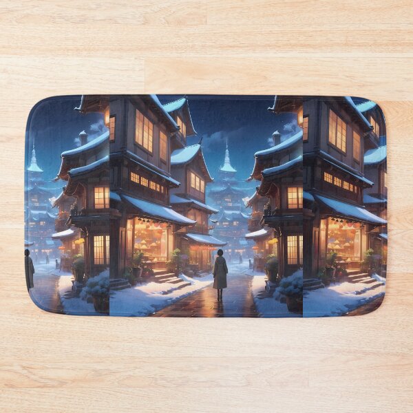 Item preview, Yokohama Enchanted Winter Nights Cozy Glimpse Dreamy Towns  designed and sold by ART ATTACK ZONE.