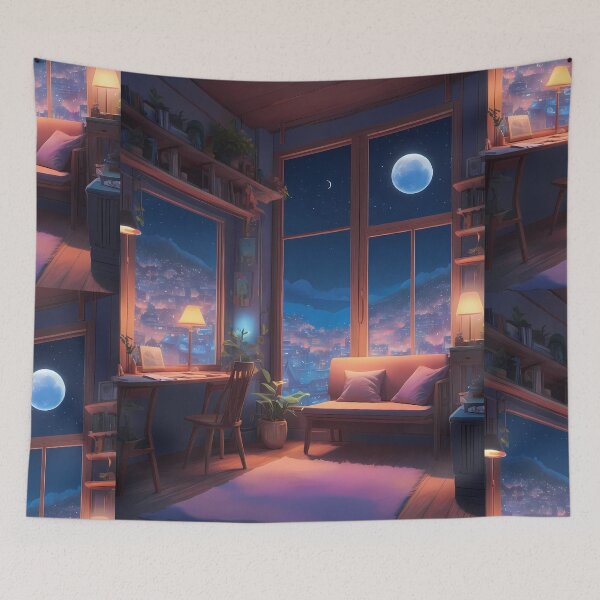 Item preview, Asia Enchanted Winter Nights Cozy Glimpse Dreamy Towns  designed and sold by ART ATTACK ZONE.