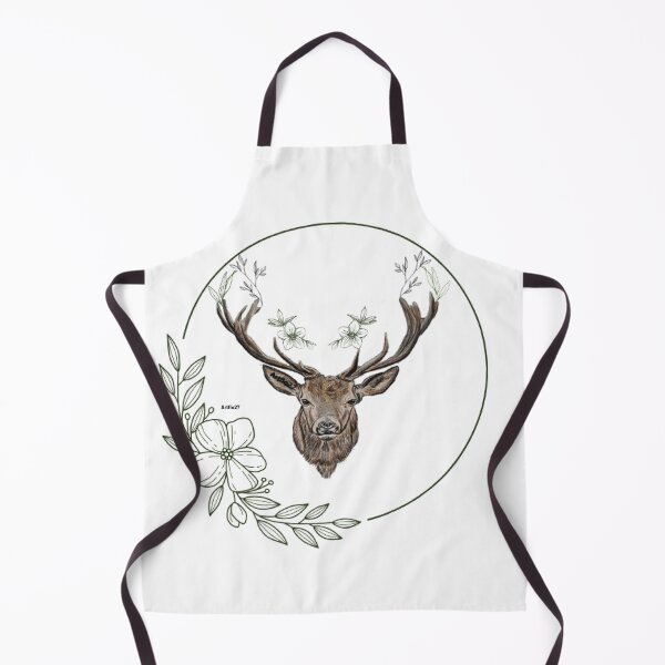Item preview, Deer with ornaments white background designed and sold by Artflo27.