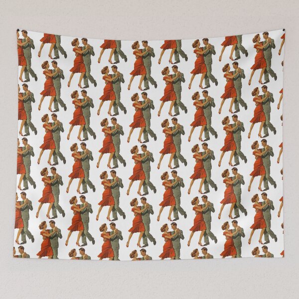 Item preview, 1950s Dancers vintage illustration - Tango, waltz, slow dance, couple dancing designed and sold by PIXEL POP DESIGNS - Beyond the Norm!.