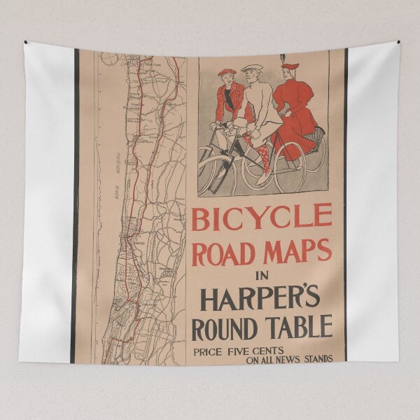 Item preview, Vintage Bicycle Map Poster 1890 designed and sold by Teerlinck.