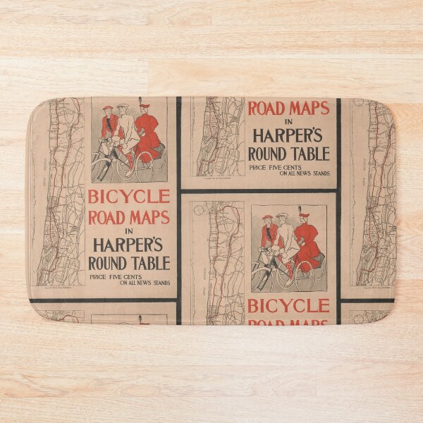 Item preview, Vintage Bicycle Map Poster 1890 designed and sold by Teerlinck.