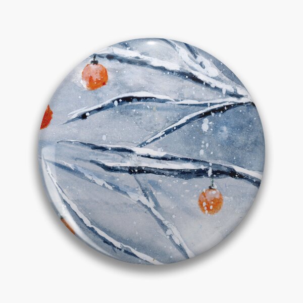 Item preview, Rama nevada con adornos festivos designed and sold by Iryna Nimmo Art.