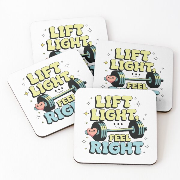 Item preview, Easy Dumbbell Workout Motivational Gym Design - Lift Light Feel Right designed and sold by Bmd4Fitness.