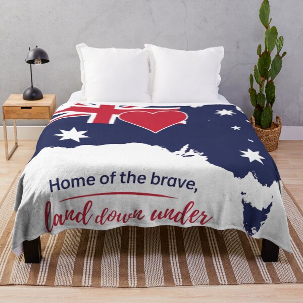 Item preview, Australia Day Map with Heart and Flag - Home of the Brave designed and sold by Justin Haas.
