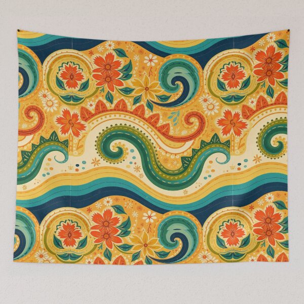 Item preview, Groovy Seamless Pattern with Retro Vibes designed and sold by hjian8219.