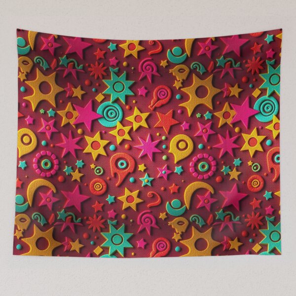 Item preview,  Groovy Seamless Pattern with Retro Vibes designed and sold by hjian8219.