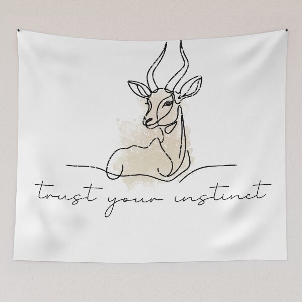 Item preview, Trust Your Instinct – Antelope Line Art  designed and sold by Kola-Kory.