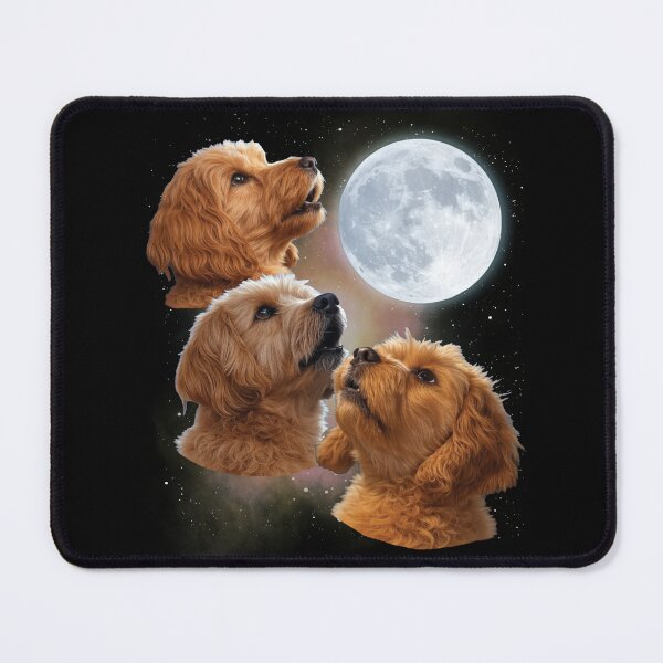 Item preview, Three Cockapoos Howling at the Moon - Playful Cosmic Dog Lover's designed and sold by tronictees.