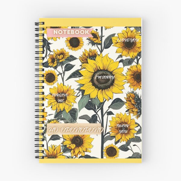 Item preview, sunflower world and ho'oponopono phrases designed and sold by Kikimarketplace.