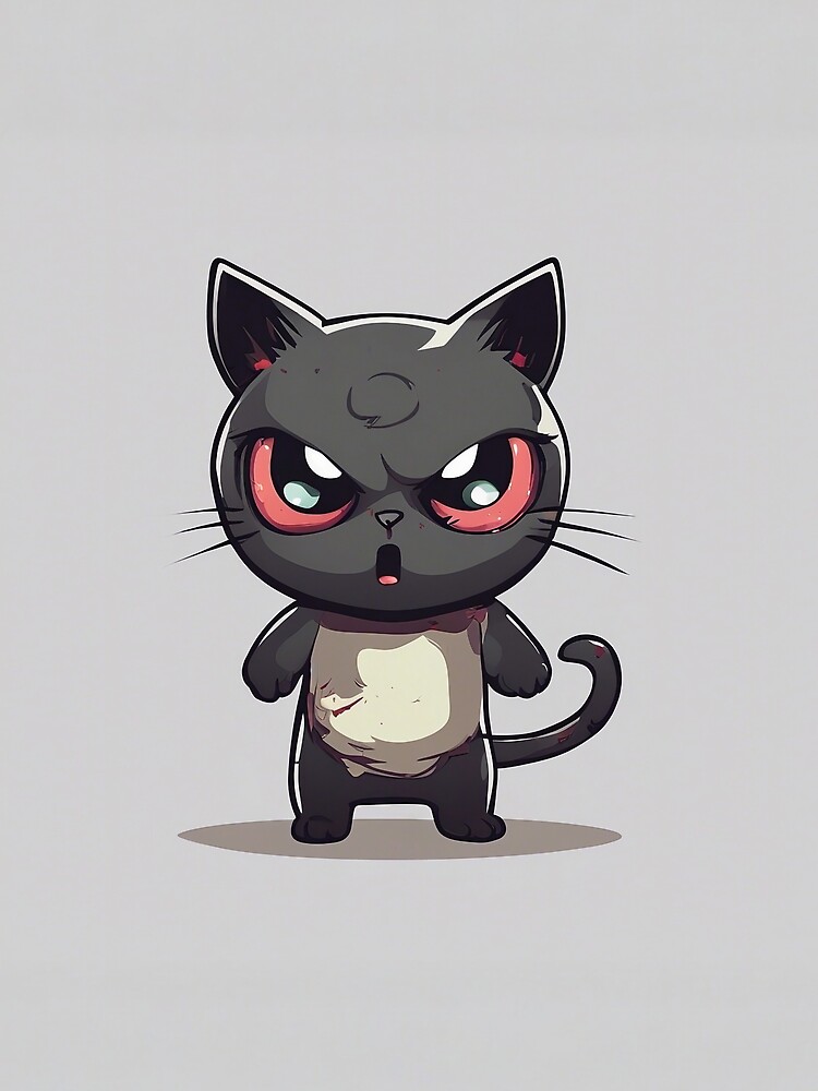 Thumbnail 5 von 5, Grafik T-Shirt, Chibi Kampf-Katze designt und verkauft von Fluffy-Cat-de.
