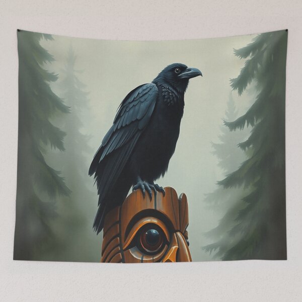 Item preview, Raven and Totem Pole designed and sold by Skye Ryan-Evans.