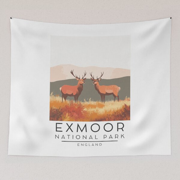 Item preview, A Vintage Illustration of Exmoor National Park - England  designed and sold by GoodOldVintage.