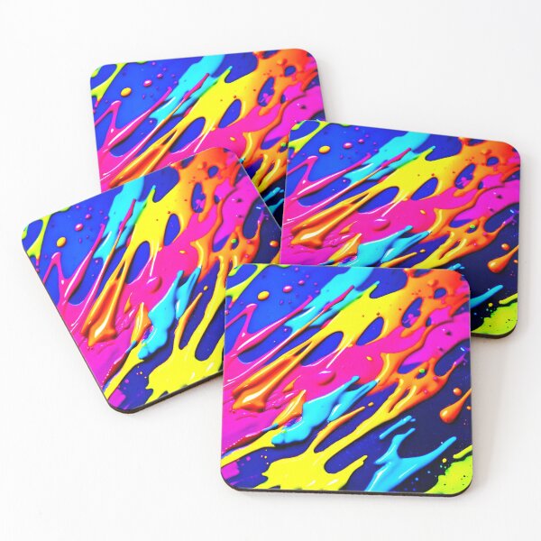 Item preview, Neon Splatter Design designed and sold by Health And Fitness Posts e-Store.
