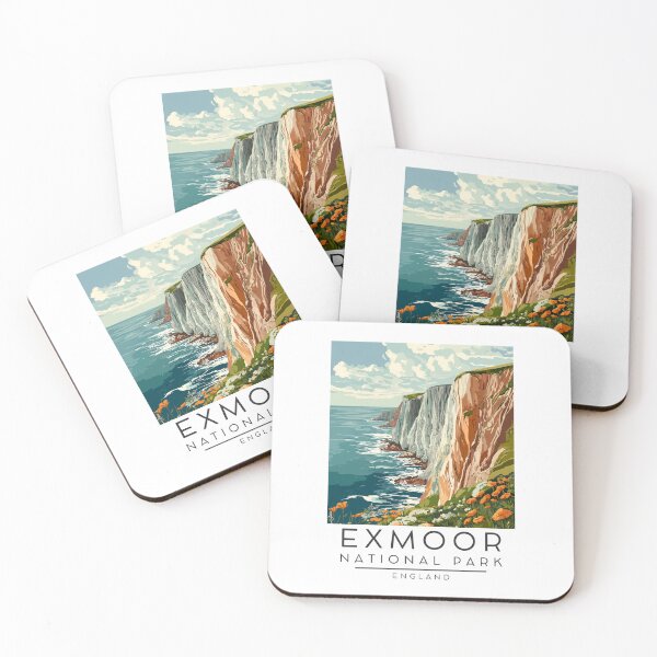 Item preview, A Vintage Illustration of Exmoor National Park - England  designed and sold by GoodOldVintage.