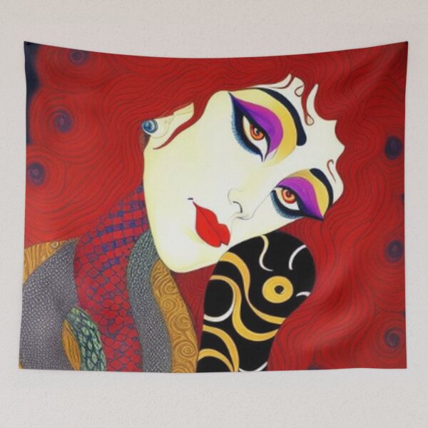 Item preview, Abstract Serpent Lady Art designed and sold by TheDarkWardrobe.