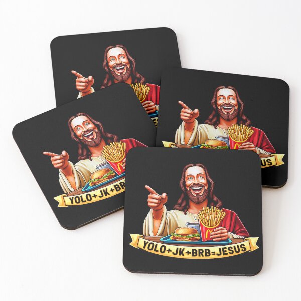 Item preview, YOLO JK BRB Jesus Fast Food designed and sold by plushism.