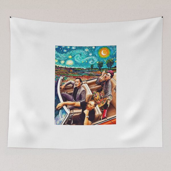 Item preview, Frida Dali Van Gogh In Car Starry Night designed and sold by ByOxCe.