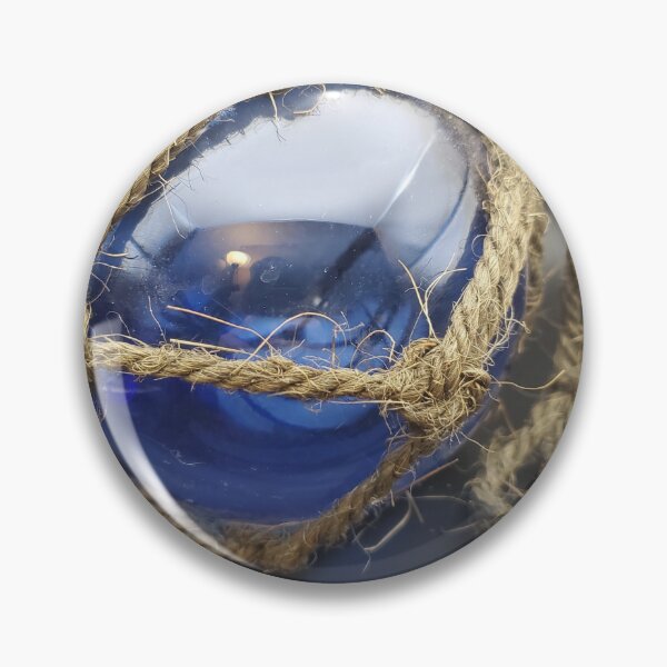 Item preview, Flotador de pesca de vidrio azul envuelto designed and sold by Tamara McDonnell.