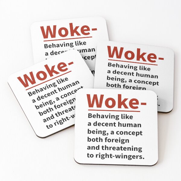 Item preview, Woke means behaving as a decent human being  designed and sold by Rachel the Artist .