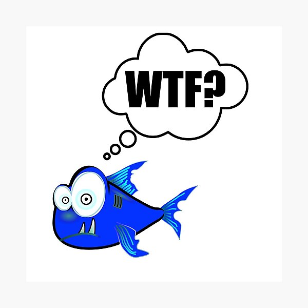 Item preview, Fish WTF (fish) designed and sold by zejose.