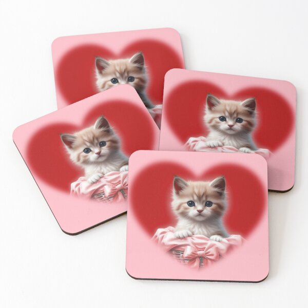 Item preview, Kitty Love Heart designed and sold by OddPopnyc.