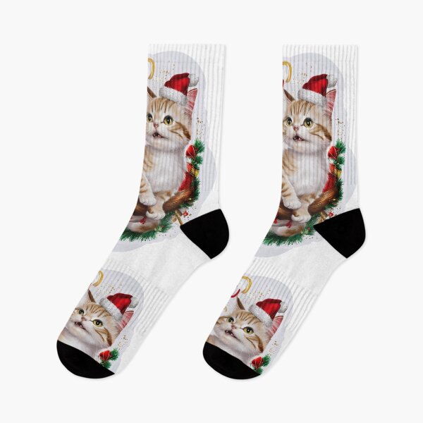 Item preview, Purr to the World - Cute Christmas Cat Greeting Design designed and sold by asprse.
