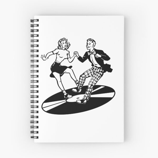 Item preview, be bop dancing 50s couple dancing on record designed and sold by PIXEL POP DESIGNS - Beyond the Norm!.