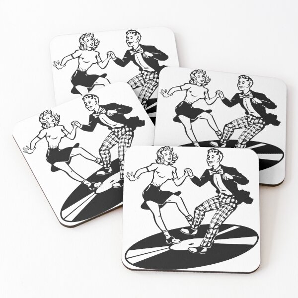 Item preview, be bop dancing 50s couple dancing on record designed and sold by PIXEL POP DESIGNS - Beyond the Norm!.